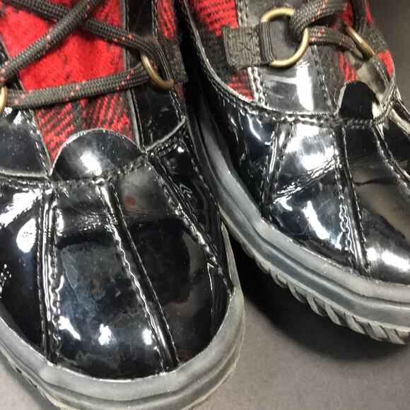 Polo by Ralph Lauren Big Kid Everest Boots Black‎ Leather w/ Shearling Size 4 - Picture 12 of 13